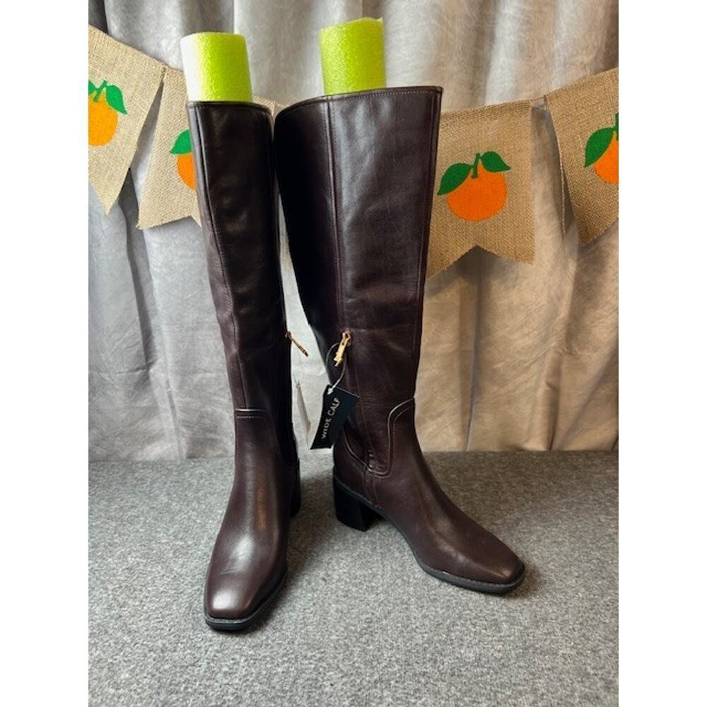 Naturalizer Women's Brown Knee-High Heeled Riding Boots - Picture 2 of 12